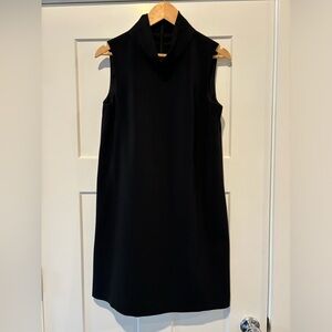 Alex Marie Mary sleeveless mock neck shift dress, black, sz 6